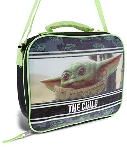 Disney Star Wars The Child Baby Yoda Lunchtasche – Rechteckige mit verstellbarem Riemen, Tasche für Lunchbox, Behälter Kinder, Studenten und Mandalorian Fans Sammler