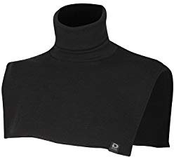 DILLING Cache-cou en laine mérinos pour femme Noir L