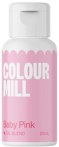 Colour Mill Oil Blend Baby Pink Lebensmittelfarbe auf Ölbasis - Lebensmittelfarben für Schokolade, Fondant, Cupcakes, Kuchen, Backen, Macaron - Food Coloring für Tortendeko - 20ml