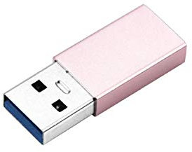 TYGA USB C Female to USB A Male Adapter - 3.0/3.1 Connector - Fast Charging, Converter with High-Speed 5Gbps - Compatible with IOS, Android devices – Data Sync, Transfer, Plug & Play - 1 Rose Gold