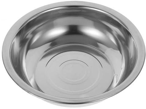 Cabilock Suppenschalen Rührschüssel Mischen Schüssel Küche Lebensmittel Lagerung Organizer Metall Schalen für Backen Marinieren Silber 32Cm Schale Edelstahlschüsseln