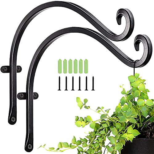 Bhina Pezzi Staffe Ganci Piante,Parete Staffa Pianta,Staffe Cestini Sospesi,Vasi Cesto Sospeso Staffe Fiori,con Viti,Utilizzato per Mangiatoie Uccelli,Campanelli Eolici,Decorazioni Casa Campagna