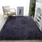 Lifup Teppich Shaggy Anti Rutsch Pflegeleicht, Rechteck Langflor Teppich für Wohnzimmer Schlafzimmer Kinderzimmer Grau Violett 100 x 200 cm