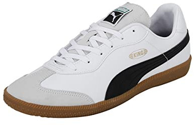 PUMA Unisex King 21 It Soccer Shoe, White Black Gum, 43 EU