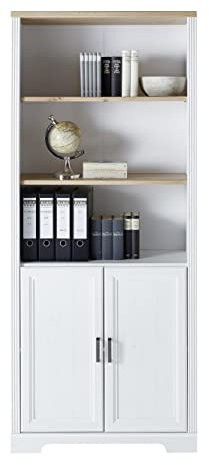 Aktenschrank Büroschrank Ablageschrank Stauraumelement Schrank Büro Jillana II Pinie hell/Artisan Eiche