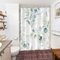Uiiooazy Rideau Douche 150x200cm, Rideau de Douche Anti Moisissure Vert Feuilles d'eucalyptus Fleuri Blanc Rideaux de Baignoire Tissu Lavable Imperméable Rideaux Salle de Bain avec 10 Crochets
