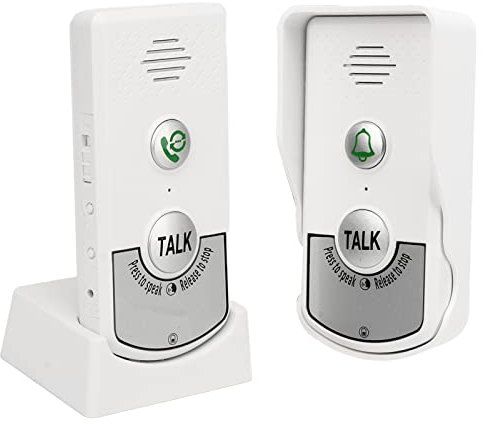 Porte de Portes sans Fil, Sonnette d'interphon de Voix sans Fil 1000m sans Fil IP54 Dorbe électronique imperméable avec Un Temps de Veille de 6 Mois, Système de sécurité Domestique