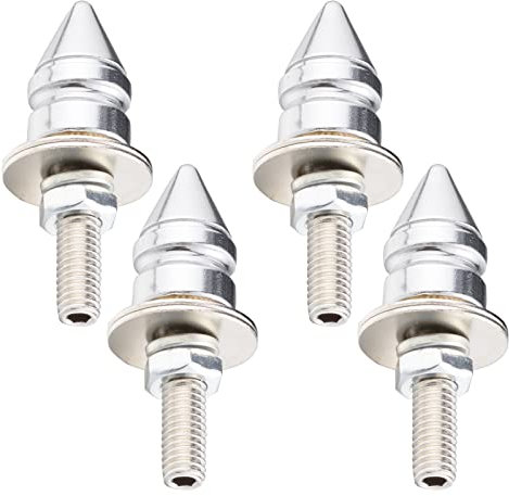 Temzzer License Plate Screws Set 4 PCS Car Plate Bolts Anti-Theft Car Tag Frame Fasteners for Most Motorcycle (Silver)