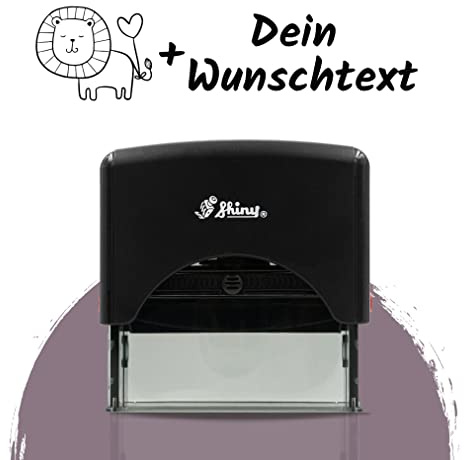 JUST REFINE® Personalisierter Namensstempel für Kinder – Selbstfärbender Kinderstempel mit individuellen Texten und Tiermotiven – Perfekt als Adressstempel für Schule, Kindergarten & Geschenk
