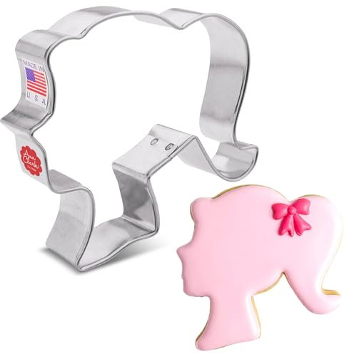 Ann Clark - Cortador de galletas con cabeza de muñeca, 10 cm, fabricado en Estados Unidos