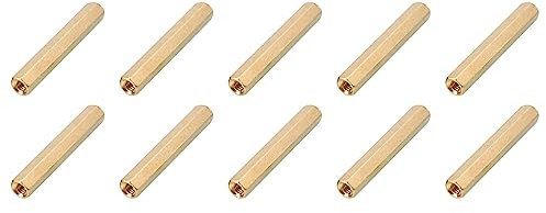 QUARKZMAN M4 x 40mm Femmina Esagonale Ottone Barra Spaziatrice x 10pz Esagono Scheda madre Accoppiatore Dado per Computer e Circuito Scheda, [Oro]