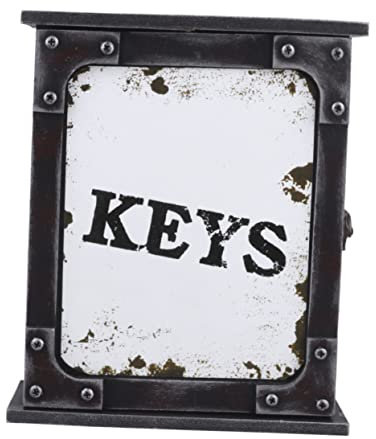 DRESSOOS schlüssel aufbewahrung schlüsselaufbewahrung tastur Schlüsselanhänger Schlüsselhalter aus Holz dekoratives Schlüsseletui Jahrgang Schlüsselkasten hängende Box ca12 Hölzern Weiß