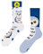 Dedoles Socken Unisex Damen Herren & Kinder Baumwolle viele lustige Designs 1 Paar Geschenk links rechts verschieden, Farbe Blau, Motiv Schneeeule Wärmesocken, Gr. 39-42
