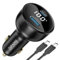 TOPADRE 100W USB C Car Charger with Display, PD3.0+QC Type C Car Charger Adapter with 100W USB C Cable, Fast Charging for Laptops, MacBook Pro, iPad, iPhone 15/14/Pro Max, Galaxy S24/S23 Ultra Etc.