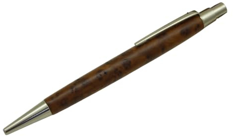 Drechselstube-Hofweller Kugelschreiber oder Bleistift aus Edelholz handgemacht | Modell „Berlin“ | hochwertiges Unikat | handgedrechselt | Lasergravur möglich | tolle Geschenkidee (Thuja Maser)