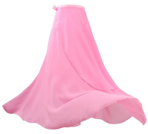 Baisdan Donne Lunghezza Chiffon Gonna Danza Classica Tango Moderno Sala da Ballo Gonna in Tulle Rosa
