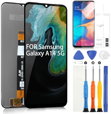 Écran LCD pour Samsung Galaxy A14 5G LCD Écran pour Galaxy SM-A146B SM-A146B/DS Digitizer Touch Screen Assembly avec kit d'outils de réparation(noir, 6,6)
