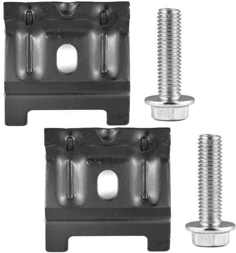2PCS Battery Clamp Panel with Screws,ESMUSSSEIN Bracket Battery Clamp Compatible for A-u-d-i Sk-o-da Volk-swa-gen Je-tta Go-lf MK4MK5 Pa-ssat B6 P-o-lo Pa-ssat A-u-d-i A3 Q3 Black 1J0803219