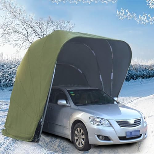 KJZQXYX Fully Automatic Mobile Garage, Stainless Steel Folding Telescopic Car Carport Awning, Easy To Install (green 5.9 * 2.5m/19 * 8ft)