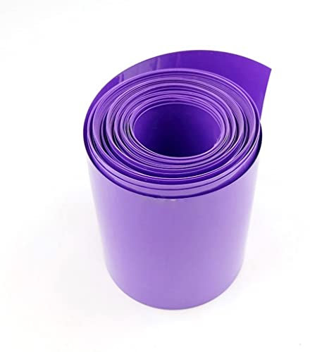 Schrumpfschlauch, 2 m PVC-Schrumpfschlauch, for 18650 Lithium-Akkupack-Abdeckung, schrumpfbare isolierte Kabelhülle, violette Ummantelungsfolie(30mm)