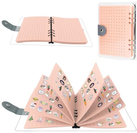Qivine Broschennade Organizer für bis zu 350 Nadeln, Schwarz Filz Broschen Pin Display Holder mit 8 Abnehmbare Ringbüchern, Emaille Pin Sammelbrett für Ohrringe Knöpfe Abzeichen, Rosa