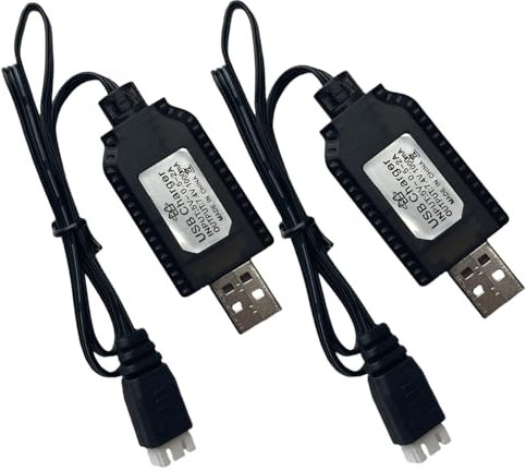 7.4V USB Charger Cable with XH-3Pin Plug Universal Compatible RC Car/RC Plane/RC Tank/RC Boat and Other Remote Control Toys for Universal 7.4V Lipo Battery USB Charger with Battery Protection (2)