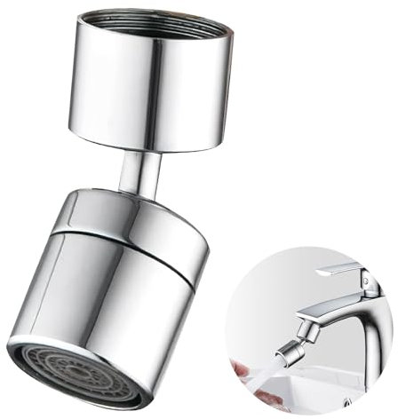 Aérateur de Robinet 360° Pivotant Extenseur de Robinet, Embout Robinet Cuisine, Economiseur d'eau pour Robinets avec Buse à Filetage Externe M22 ou Fil Interne M24