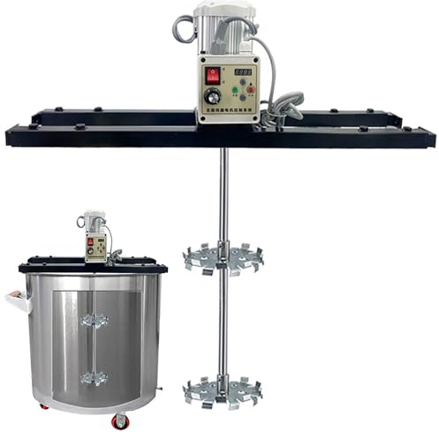 SBCGFY Mélangeur de Peinture pneumatique mélangeur électrique Peinture, malaxeur à Couple élevé 2100 W, agitateur à Tambour à Baril Commercial avec Support de Suspension
