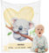 iDIY personalisierte geschenke baby babydecke mit namen - babydecke personalisiert kuscheldecke kinder neugeborenen geschenk, personalisierte geschenke für baby junge mädchen GeburtsInformationen weiß