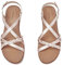 Veittes Sandales plates pour femmes– sandales à lanières croisées de mode décontractée.(2207023,GD/MF,42)