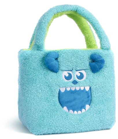MINISO Sullivan Handtasche Damen, Monsters, Inc. Tote Bag Plüsch, Disney Umhängetasche Doppelseitig Shopper Tasche Damen, Milke Warme Schultertasche für College Arbeit Reisen Einkaufen