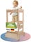 JETZT NEU! STRAHLKIND® Lernturm ab 1 Jahr [Anti Kipp Schutz] aus Kiefernholz - Montessori Lernturm höhenverstellbar - Learning Tower - Tritthocker für Kinder