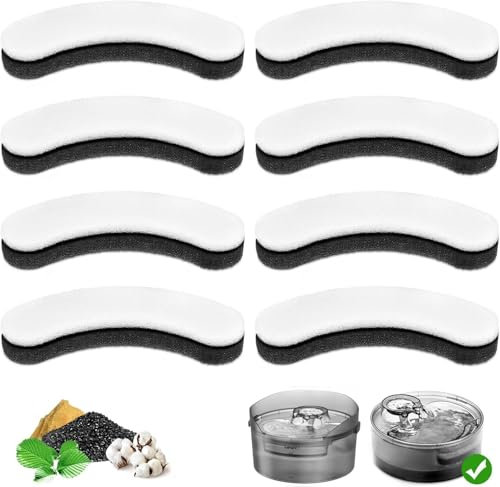 NPET 5L Dog Water Fountain Filters, Pet Fountain Filter for DF10 Dog Fountain,8 PCS Replacement Filters