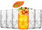 binsakao Tiki Glasses Set of 6 - Highball Glasses 520 ml - Hawaiian Party Tropical Bar Drinking Glass - Cocktail Water Tumblers - Dishwasher Safe