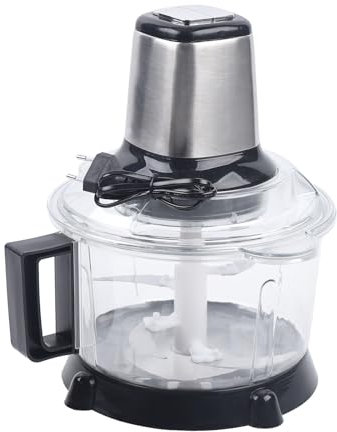 Qussse 300W 4L Elektrisch Zerkleinerer, Gemüse & Zwiebelschneider Küche Gemüseschneider Multizerkleinerer für Babykost Gemüse Obst Fleisch