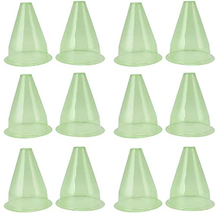 Segrehy Garten Cloches Plastik Multifunktional Pflanze Deckt Protectors Kuppel Glocken transparentes Glas verhindern Vögel Frost für Gemüsepflanzen Haustiermaterial 12pcs