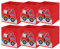 BonChoice Foldable Storage Cubes Boxes with Handle for Home Organization, Fabric Wardrobe Storage Box Organizer Basket Bins for Clothes Beddings Toys Towels, Collapsible & Durable (6, Red Truck)