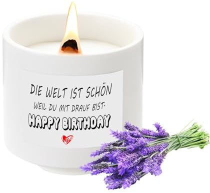 Geburtstagsgeschenk für Frauen,Lavendel Duftkerze Geschenke zur Geburt für Frau Freundin Mama Papa Schwester Tochter Kollegen Männer, Beste Freundin Geburtstag Geschenk