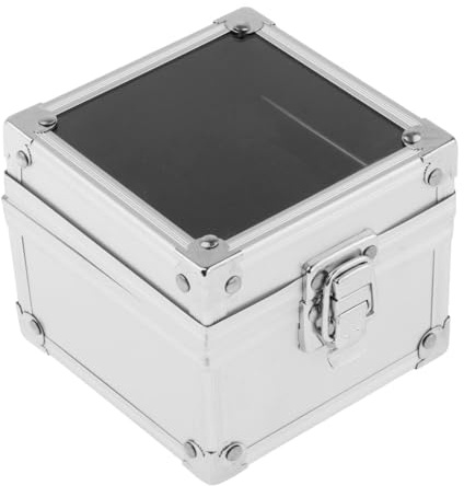 LOVIVER Uhr Box Watch Storage Box 1 Slot Luxury Premium mit Kissen Schmuck Organizer Display Stand für Memento Jewelry Geburtstag, Silber
