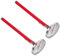 Alipis Lot De 2 Thermomètres De Climatisation Pour Voiture Rouge