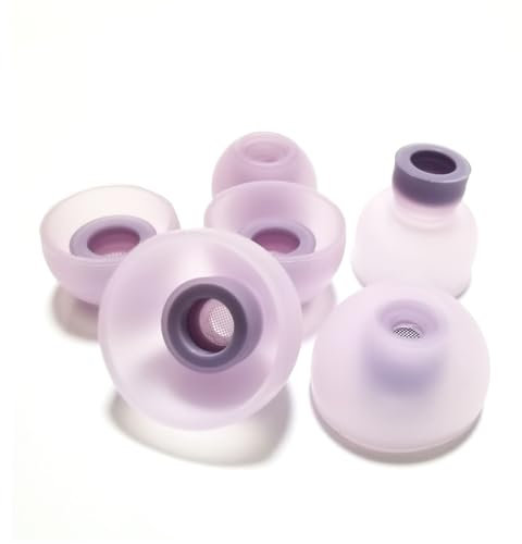 Replacement Earbuds Tips (Fine Mesh)-Universal Silicone Ear Tips fit Wireless Earbuds, Extra Small Earbud Tips, Purple