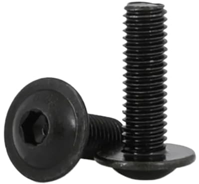 Xuro M2 M3 M4 M5 M6 M8 M10 ISO7380.2 Grado 10.9 Vite a testa bombata con flangia nera collare a rondella Viti a esagono incassato interne Bullone(M10X30 2pcs)