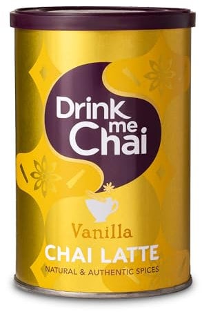 Drink Me Chai Vanilla Chai Latte 250g - Just Add Water, Vanilla Chai Latte Powder (Vanilla, Pack of 1)