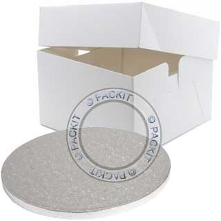 10 Inch Round Cake Drum Board & Box Wedding Birthdays