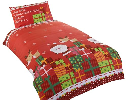 Rapport Home Dear Santa Claus Christmas Duvet Cover Set Single | Bedding Set