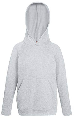 Fruit of the Loom Childrens Unisex Lightweight Hooded Sweatshirt/Hoodie (14-15) (Heather Grey)