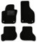 Bär-AfC Auto Fußmatten Ideal passend für VW Golf 5 / 1K 2003-2008 BEF oval, Autoteppiche Nadelvlies Schwarz, Rand Kettelung Schwarz, Trittschutz Kunststoff, Set 4-teilig, VW04463