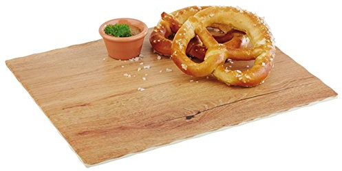 APS 84206 GN 1/2 Tablett Oak Light, 32,5 x 26,5 cm, Höhe 1,5 cm, Melamin, Holzoptik Eiche, mit Antirutsch-Füßchen
