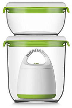 STARTER Kit pour la Mise Sous Vide, la conservation et la préparation culinaire, 1 Contenant 600 ml et 1 Contenant 1350 ml