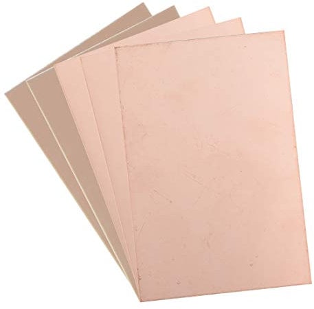 sourcing map 5Stk. Einseitige kupferkaschierte Laminat Leiterplatte FR4 150x100mm 5.91x3.94 Zoll 1.2mm Dicke DIY Prototyp PCB Tafel Namensschild